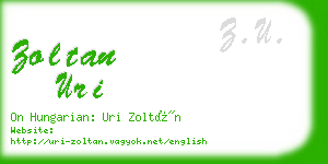 zoltan uri business card